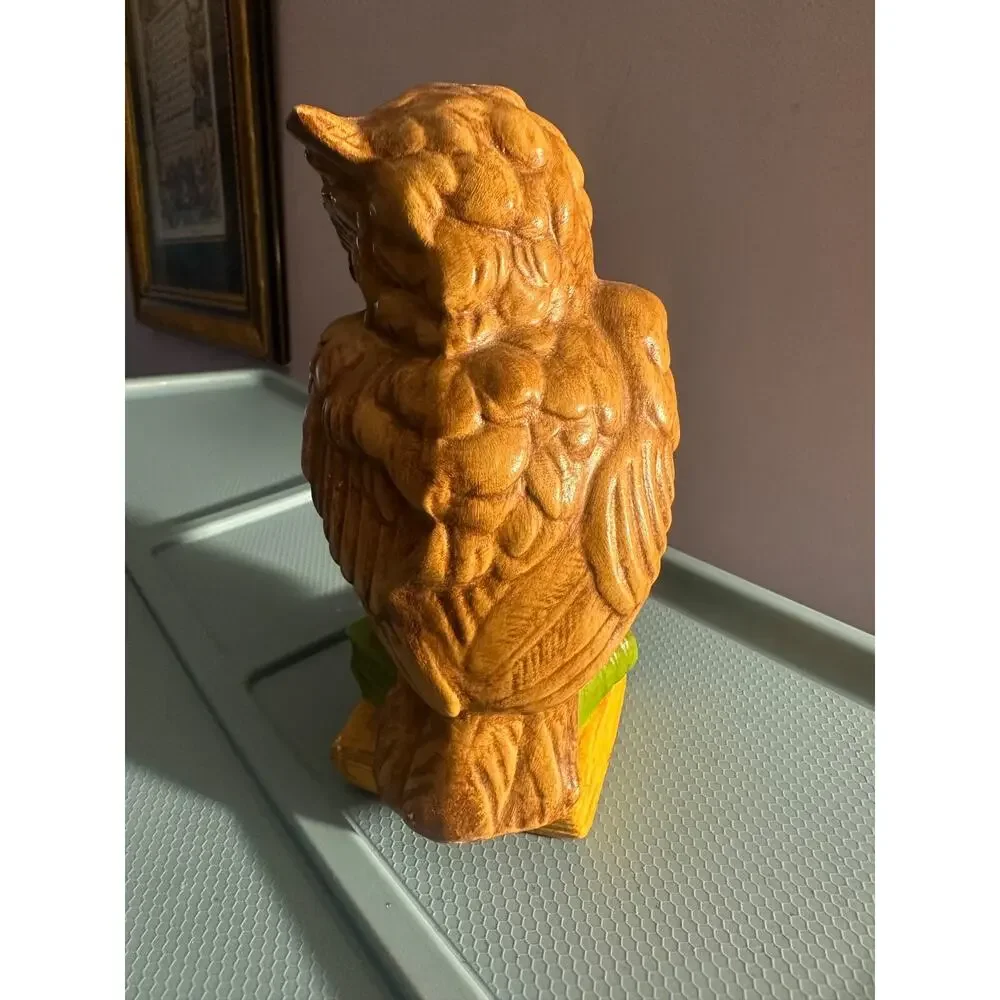 Vintage Ceramic Owl Figurine Textured Mid‑Century Whimsical Decor